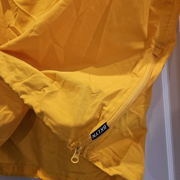 Vintage rare y2k Hype yellow windbreaker hood pullover checkered colorful M - Picture 8 of 10